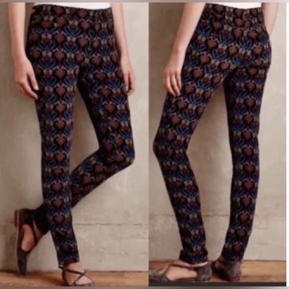 Anthropologie Pilcro and the Letterpress Script Corduroy Pants Size 26 - Picture 1 of 10